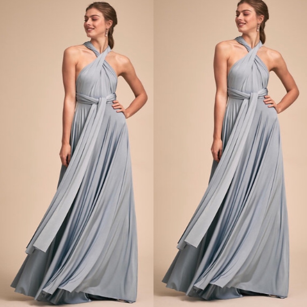 - BHLDN -Two Birds Ginger Convertible Dress in Fog